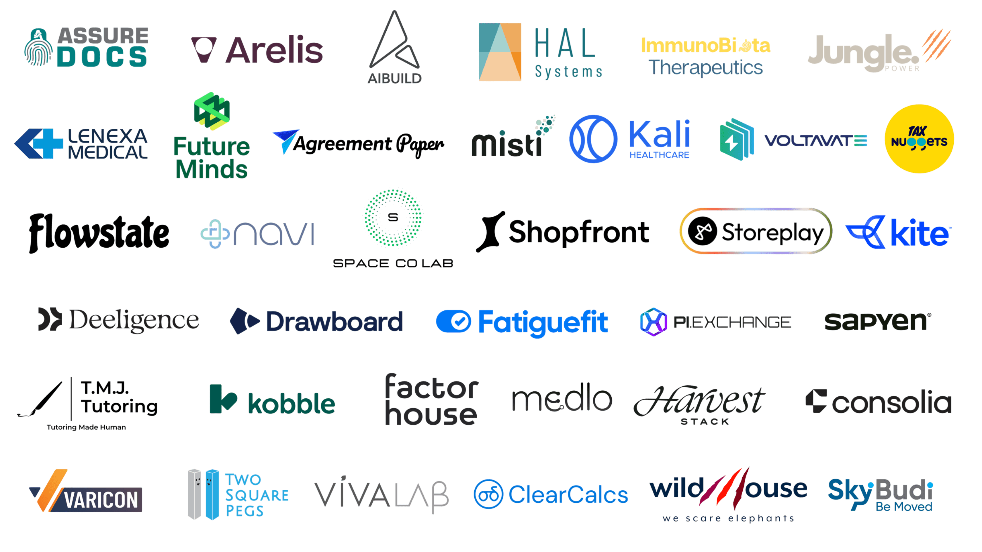 Logos of Basecamp program alumni.