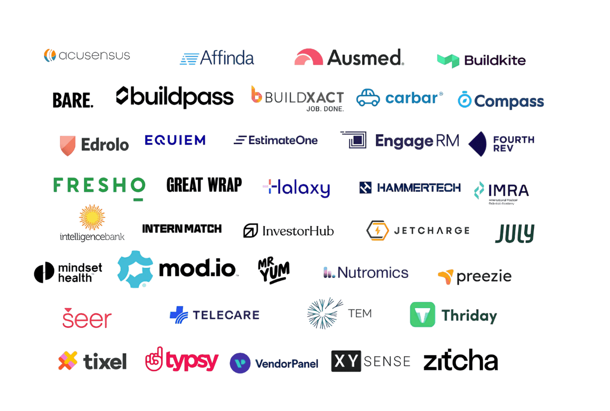 Logos of companies that have scaled through the 30X30 program.